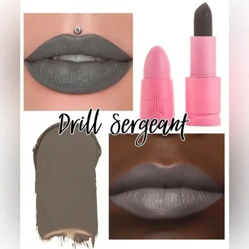 Set Of 3! NIB Jeffree Star Velvet Trap Lipstick Drill Sergeant Orange Prick Diet - Picture 4 of 6